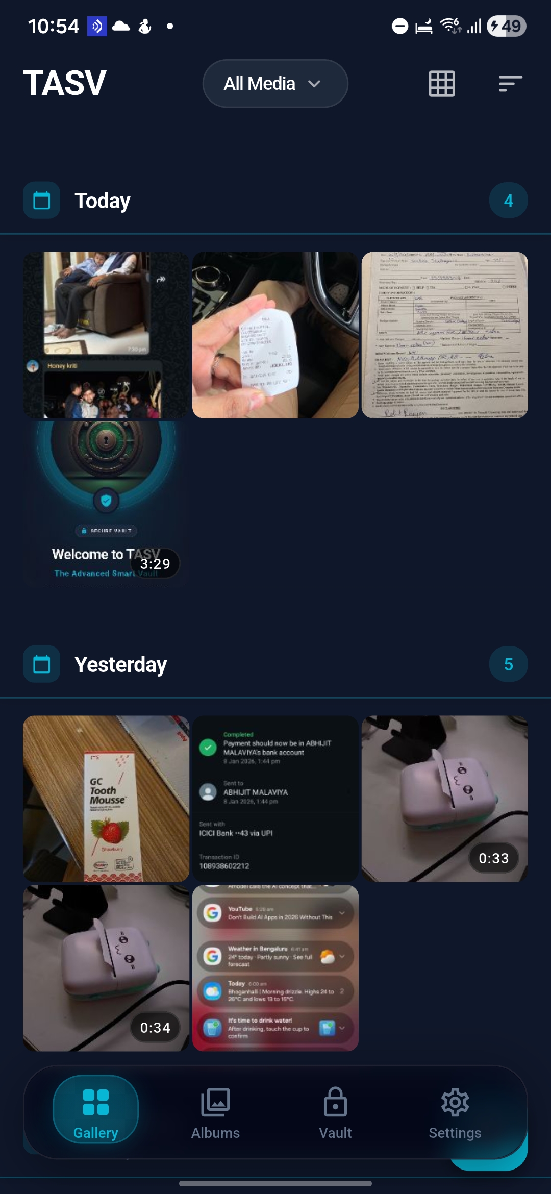 TASV Gallery Interface